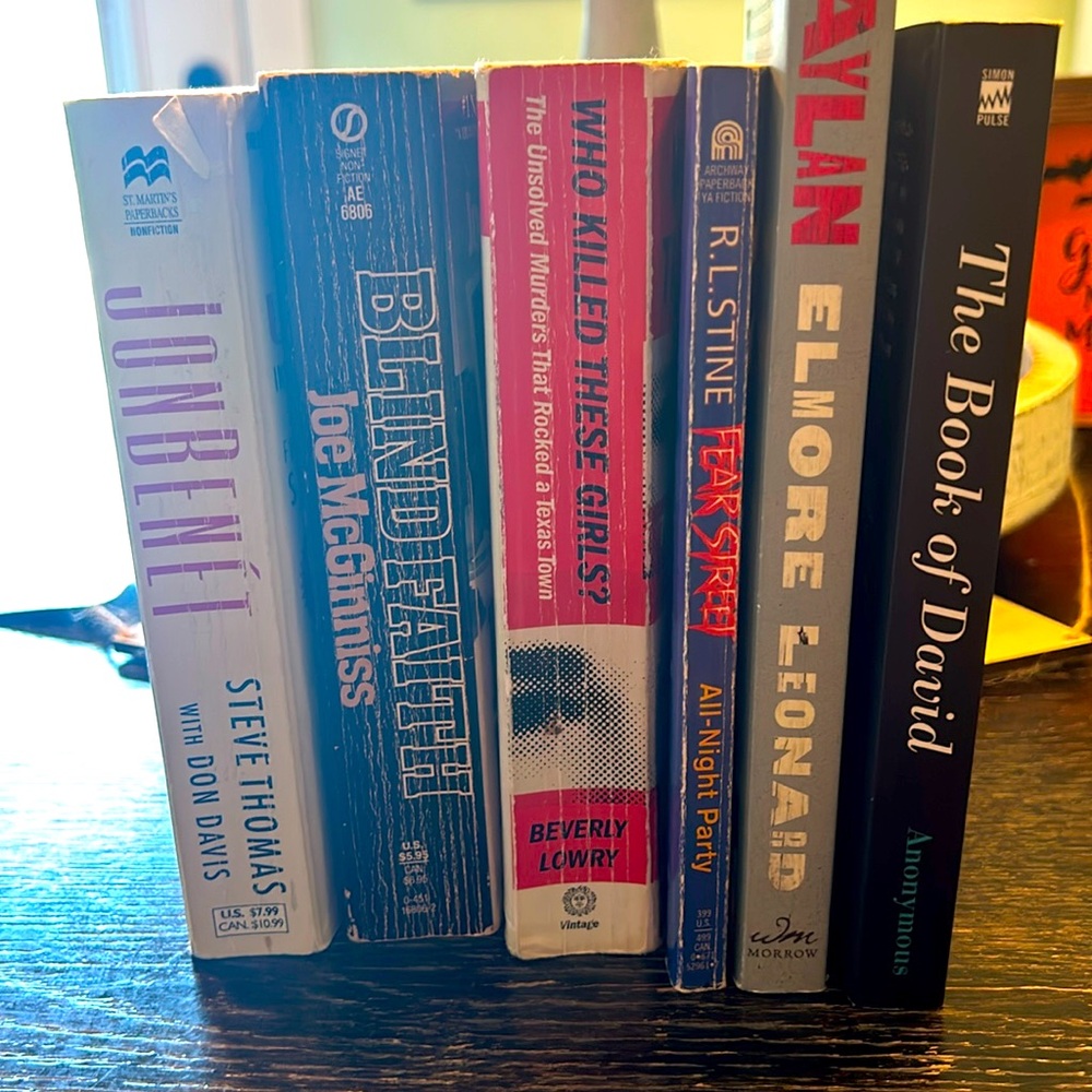 6 paperback books